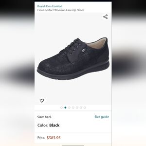 FINN COMFORT Leather Shoes  Orthopedic Support Black women's Eu size 42